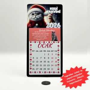 2026 Kedi Takvimi – Yapraklı & Magnetli