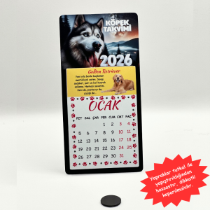 2026 Köpek Takvimi – Yapraklı & Magnetli