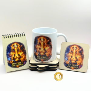 Frekans Uyumlama Seti-5–Olumlama–Kupa Bardak–Bardak Altlığı-Mini Defter– Spiritüel Aşk Seti