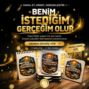 Frekans Uyumlama Seti-4–Olumlama –Kupa Bardak–Bardak Altlığı-Mini Defter–Manifest Seti
