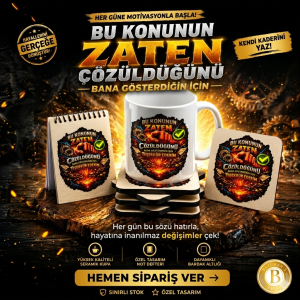 Frekans Uyumlama Seti-6–Olumlama Kupa Bardak–Bardak Altlığı-Mini Defter– Şükür Seti